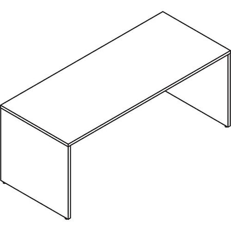 Groupe Lacasse Desk Shell, CA, 72inWx30inDx29inH, Hazelnut/Snow LASCANNTDM3072X